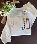 WWJD Appliqué Mock Neck Sweatshirt | Christian Faith Sweatshirt